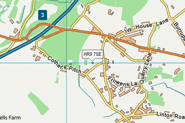 HR9 7SE map - OS VectorMap District (Ordnance Survey)