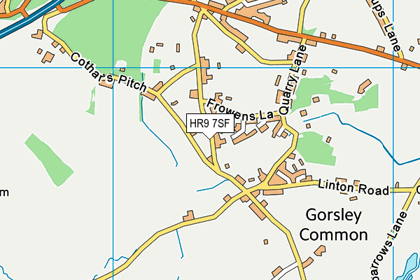 HR9 7SF map - OS VectorMap District (Ordnance Survey)