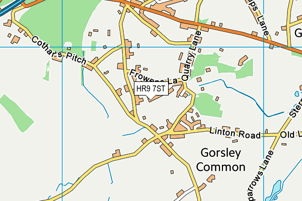 HR9 7ST map - OS VectorMap District (Ordnance Survey)