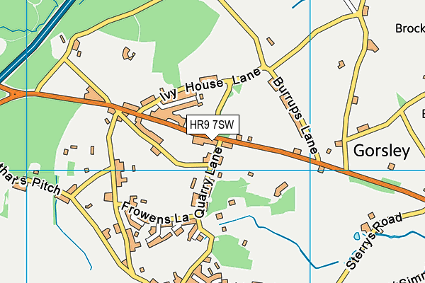 HR9 7SW map - OS VectorMap District (Ordnance Survey)