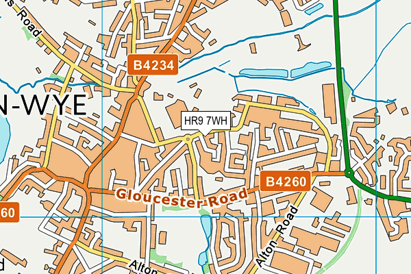 HR9 7WH map - OS VectorMap District (Ordnance Survey)