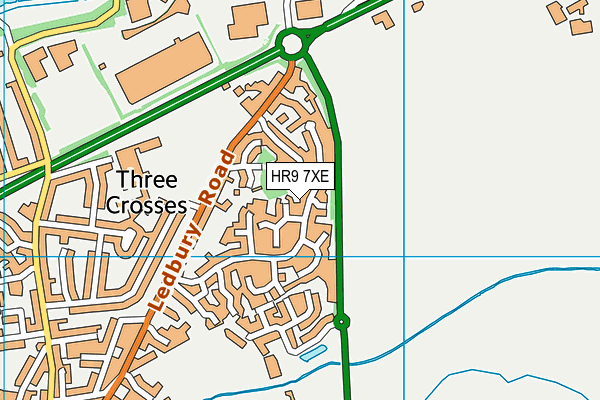 HR9 7XE map - OS VectorMap District (Ordnance Survey)