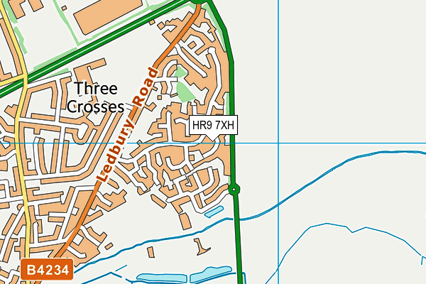 HR9 7XH map - OS VectorMap District (Ordnance Survey)
