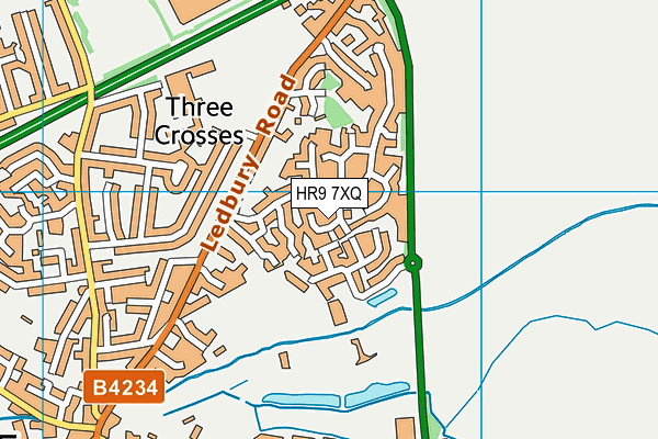 HR9 7XQ map - OS VectorMap District (Ordnance Survey)