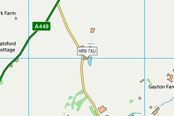 HR9 7XU map - OS VectorMap District (Ordnance Survey)