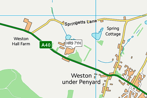 HR9 7YH map - OS VectorMap District (Ordnance Survey)