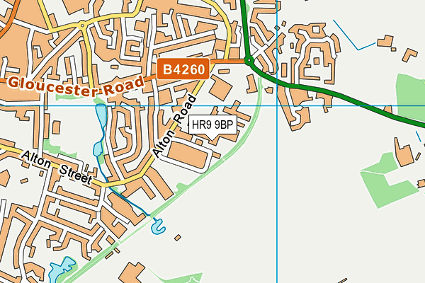 HR9 9BP map - OS VectorMap District (Ordnance Survey)