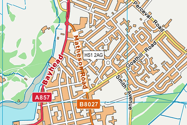 HS1 2AG map - OS VectorMap District (Ordnance Survey)