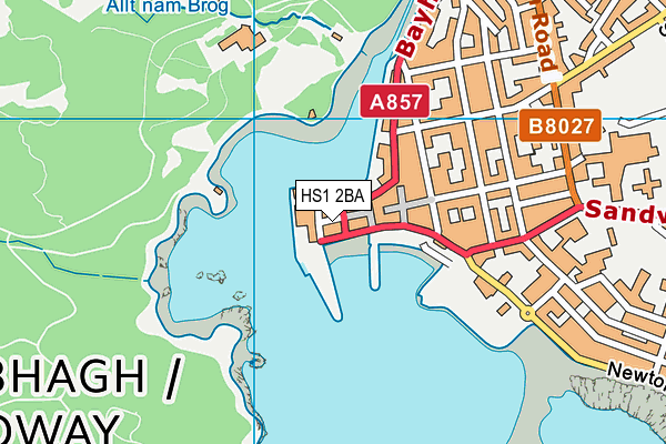 HS1 2BA map - OS VectorMap District (Ordnance Survey)