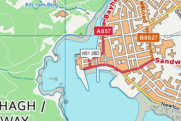 HS1 2BD map - OS VectorMap District (Ordnance Survey)