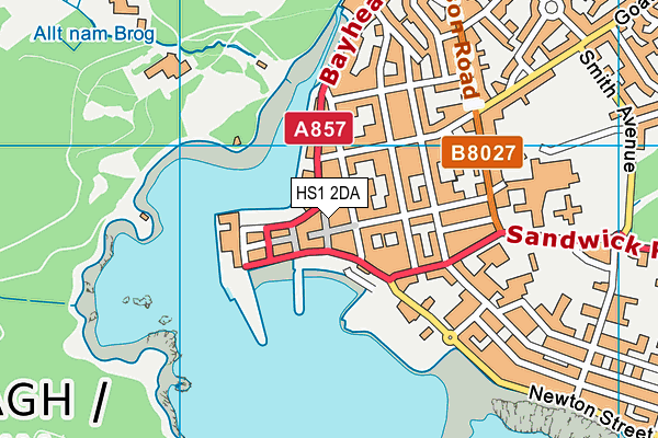 HS1 2DA map - OS VectorMap District (Ordnance Survey)