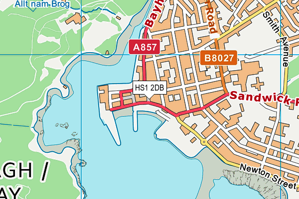 HS1 2DB map - OS VectorMap District (Ordnance Survey)