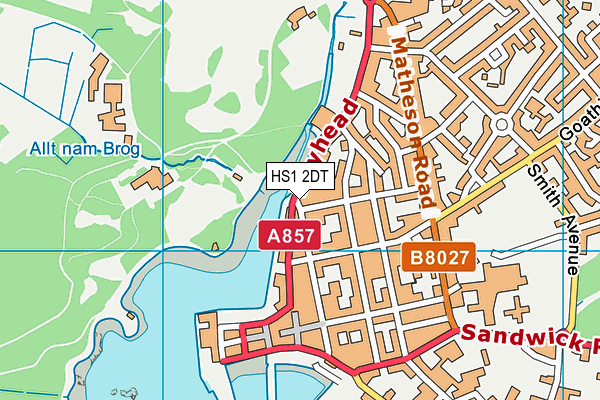 HS1 2DT map - OS VectorMap District (Ordnance Survey)