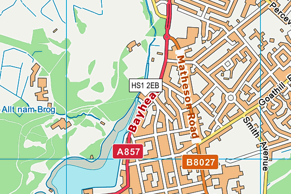 HS1 2EB map - OS VectorMap District (Ordnance Survey)