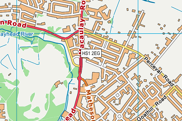 HS1 2EG map - OS VectorMap District (Ordnance Survey)