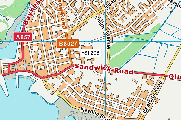 HS1 2GB map - OS VectorMap District (Ordnance Survey)