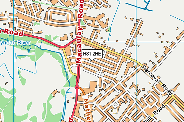 HS1 2HE map - OS VectorMap District (Ordnance Survey)