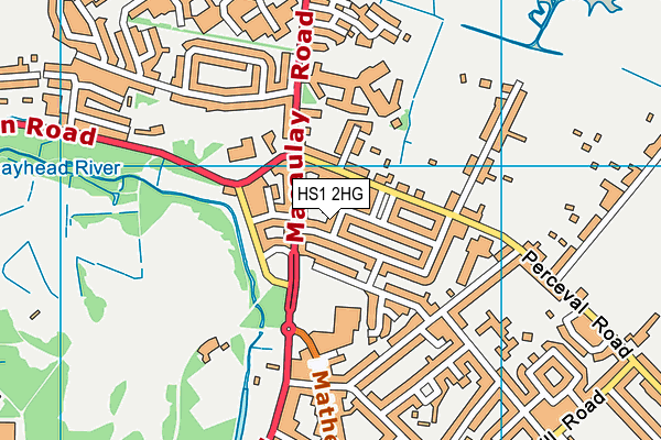 HS1 2HG map - OS VectorMap District (Ordnance Survey)