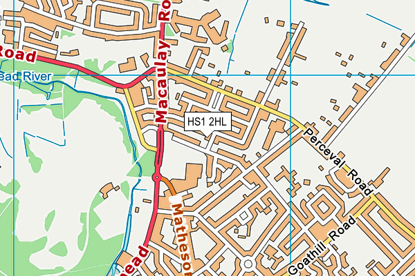 HS1 2HL map - OS VectorMap District (Ordnance Survey)
