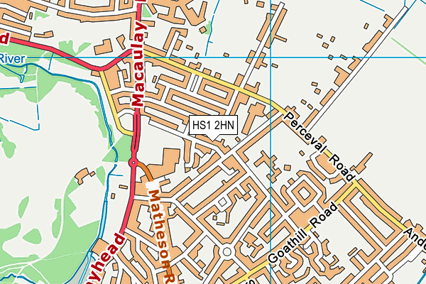 HS1 2HN map - OS VectorMap District (Ordnance Survey)