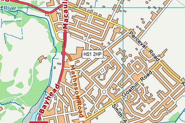 HS1 2HP map - OS VectorMap District (Ordnance Survey)
