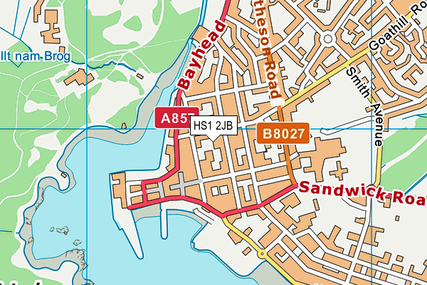 HS1 2JB map - OS VectorMap District (Ordnance Survey)