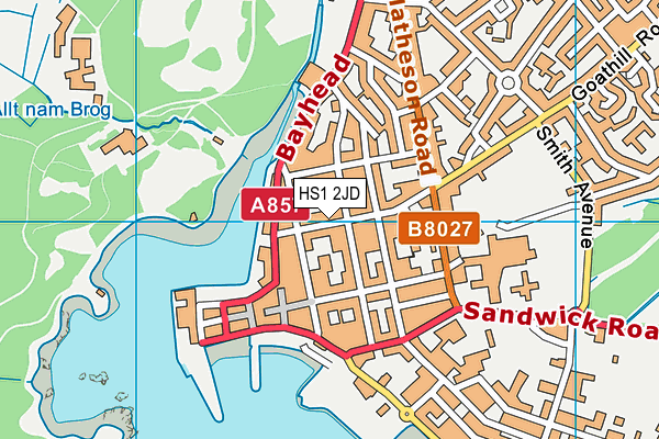 HS1 2JD map - OS VectorMap District (Ordnance Survey)