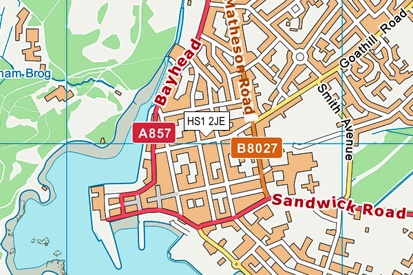 HS1 2JE map - OS VectorMap District (Ordnance Survey)