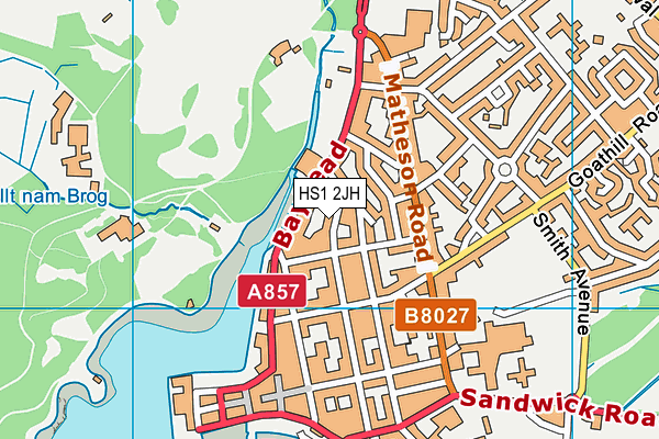 HS1 2JH map - OS VectorMap District (Ordnance Survey)
