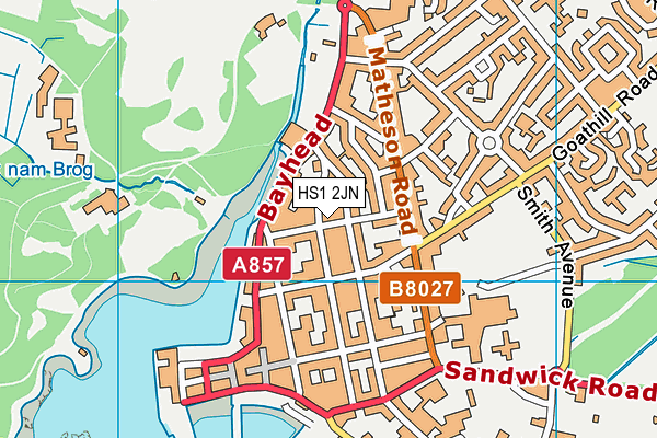 HS1 2JN map - OS VectorMap District (Ordnance Survey)