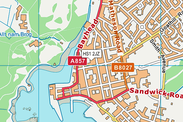 HS1 2JZ map - OS VectorMap District (Ordnance Survey)