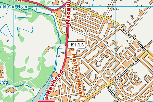 HS1 2LB map - OS VectorMap District (Ordnance Survey)
