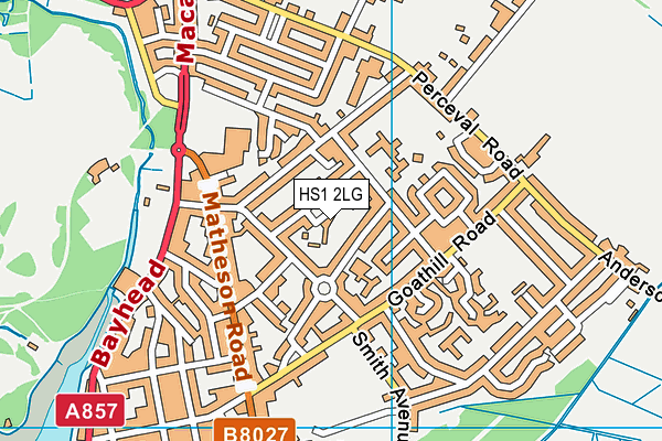 HS1 2LG map - OS VectorMap District (Ordnance Survey)