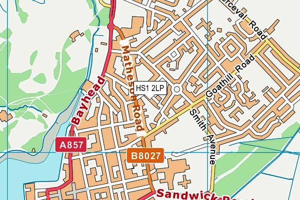 HS1 2LP map - OS VectorMap District (Ordnance Survey)