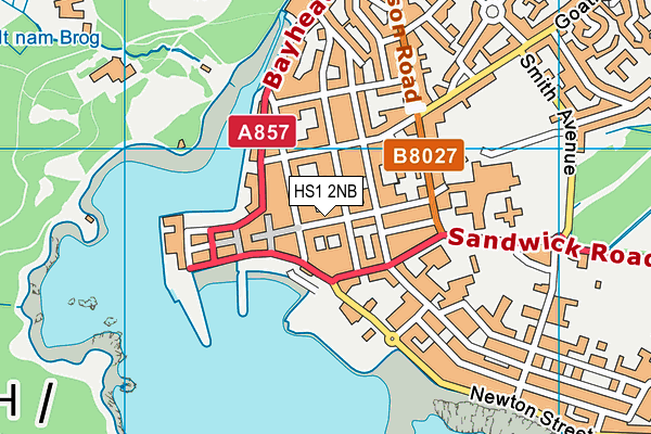 HS1 2NB map - OS VectorMap District (Ordnance Survey)