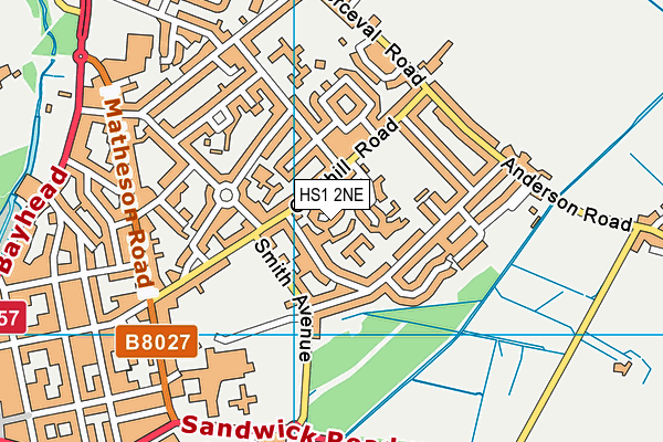 HS1 2NE map - OS VectorMap District (Ordnance Survey)