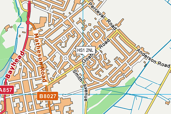 HS1 2NL map - OS VectorMap District (Ordnance Survey)