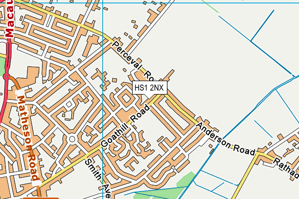 HS1 2NX map - OS VectorMap District (Ordnance Survey)