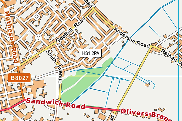 HS1 2PA map - OS VectorMap District (Ordnance Survey)