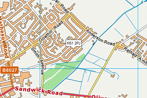 HS1 2PJ map - OS VectorMap District (Ordnance Survey)