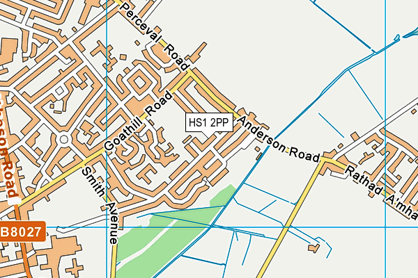 HS1 2PP map - OS VectorMap District (Ordnance Survey)