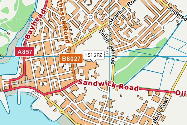HS1 2PZ map - OS VectorMap District (Ordnance Survey)
