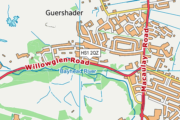 HS1 2QZ map - OS VectorMap District (Ordnance Survey)