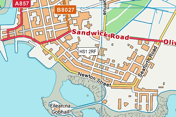 HS1 2RF map - OS VectorMap District (Ordnance Survey)