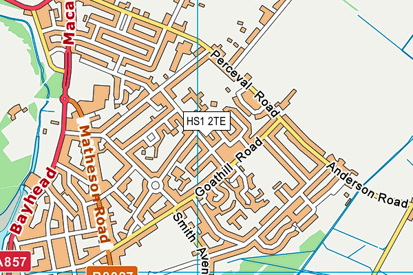 HS1 2TE map - OS VectorMap District (Ordnance Survey)