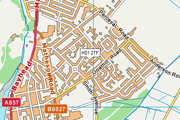 HS1 2TF map - OS VectorMap District (Ordnance Survey)