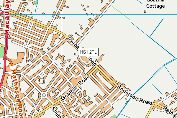 HS1 2TL map - OS VectorMap District (Ordnance Survey)