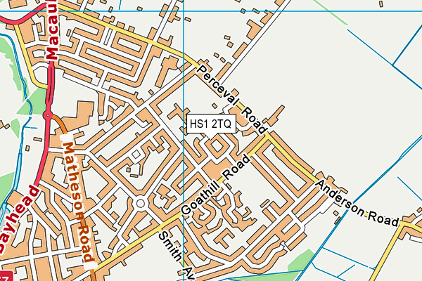 HS1 2TQ map - OS VectorMap District (Ordnance Survey)