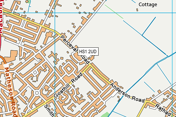 HS1 2UD map - OS VectorMap District (Ordnance Survey)