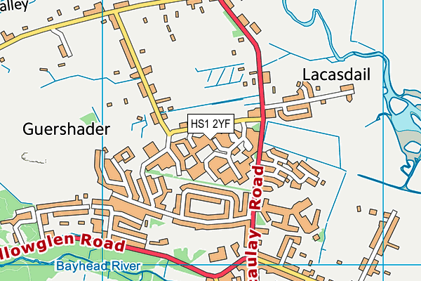 HS1 2YF map - OS VectorMap District (Ordnance Survey)
